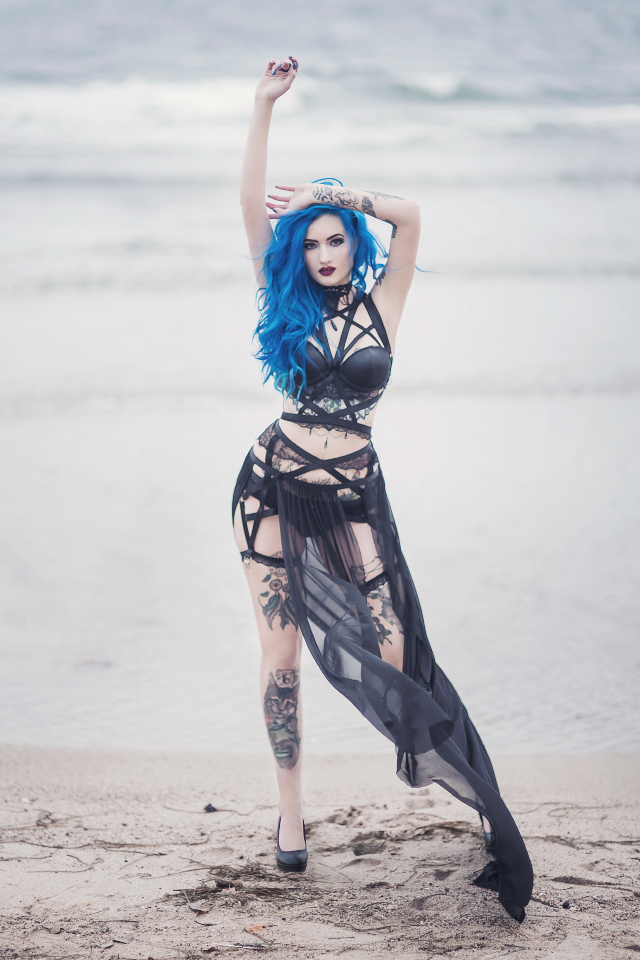 gothicandamazing:    Model: BLUE ASTRIDPhoto: Aneta Pawska - Enchanted StoriesDress: