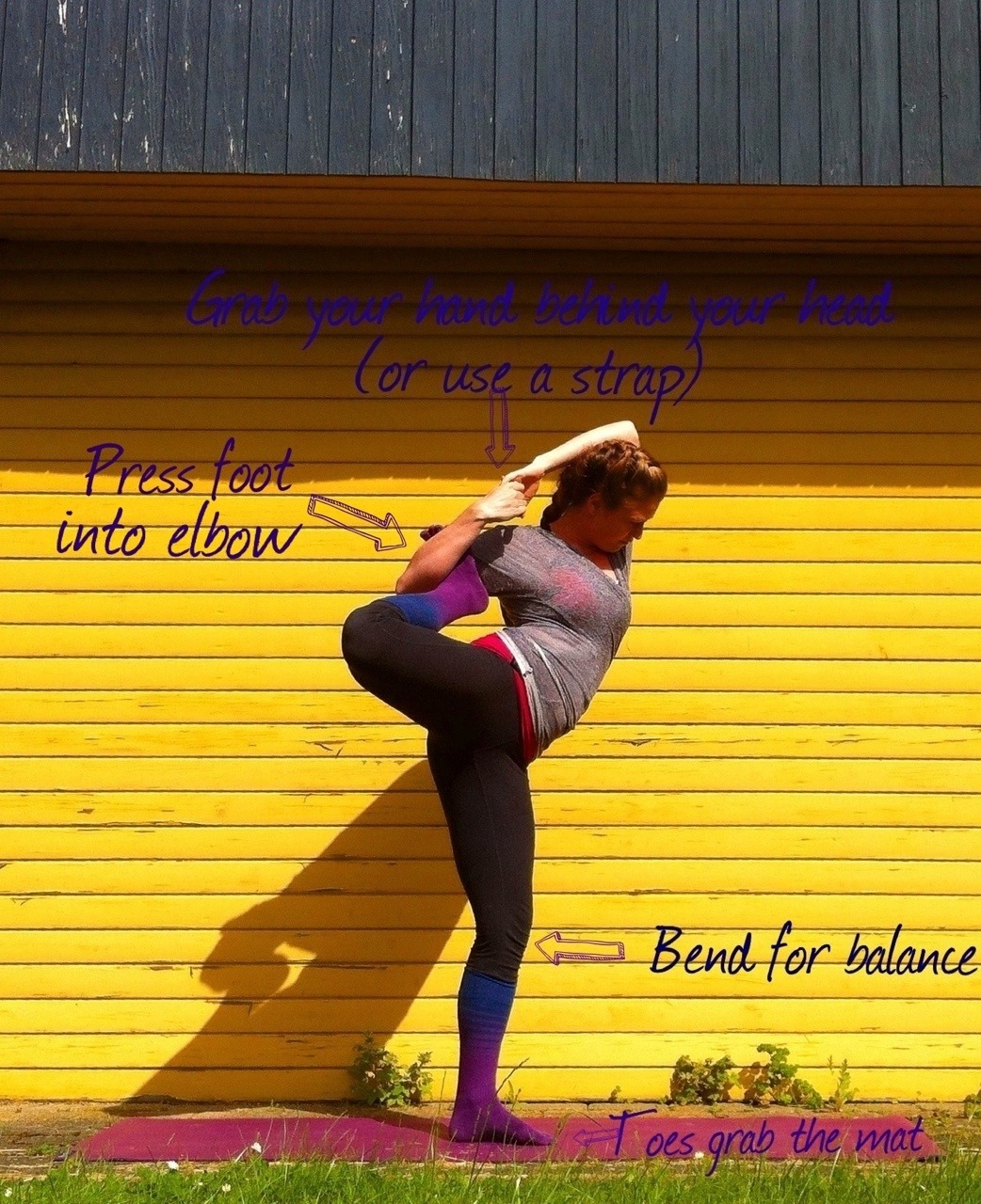 yogamimi:  Standing one-legged King pigeon pose! This pose is great for balance,