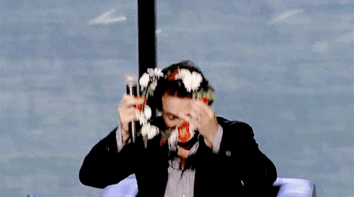sirenja-and-the-stag:Hugh Dancy + Flower Crown [x]