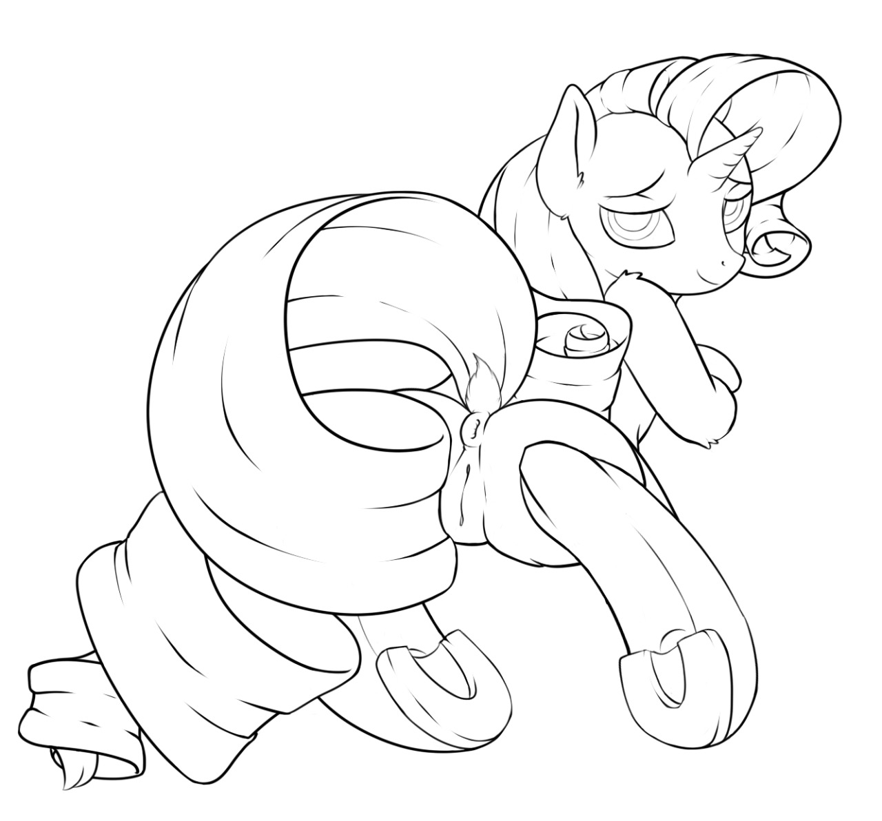 haafmi:  Wow, I don’t like to draw the mane and tail of Rarity.  WIP  Rarity you