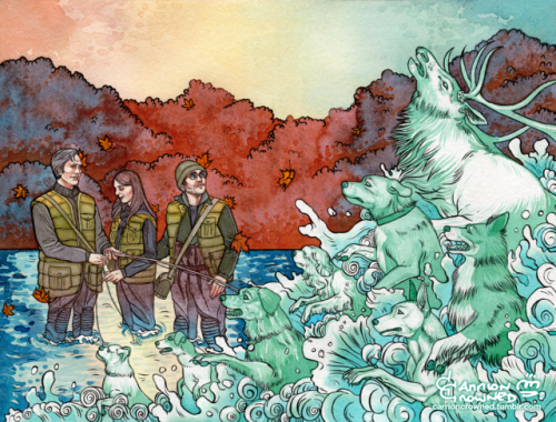 carrioncrowned: My murder family (+ dogs) ‘what if nobody died and they went on a cute fishing