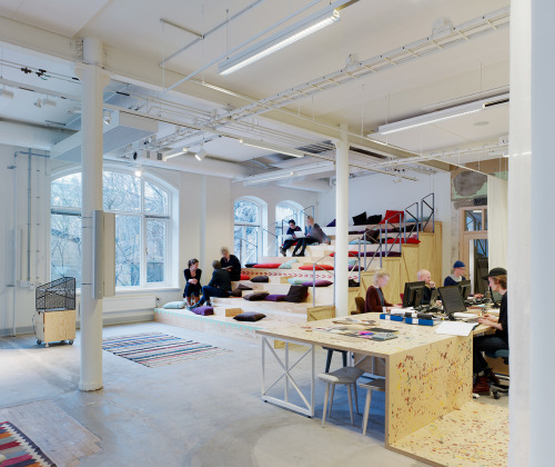 dezeen:  Former corset factory converted into office and events space by OkiDoki! Arkitekter