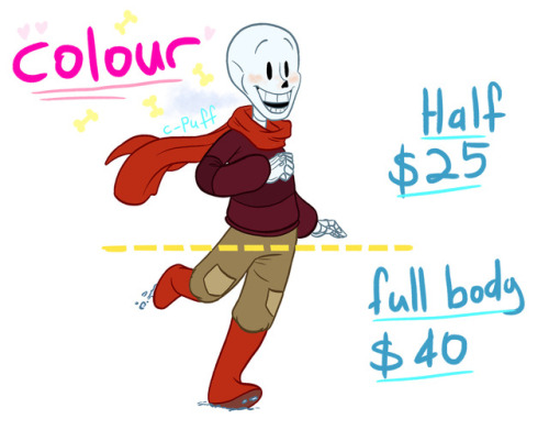 thefloatingstone: Hey my dudes! It’s that time again! (Prices are in USD) Commissions are OPEN
