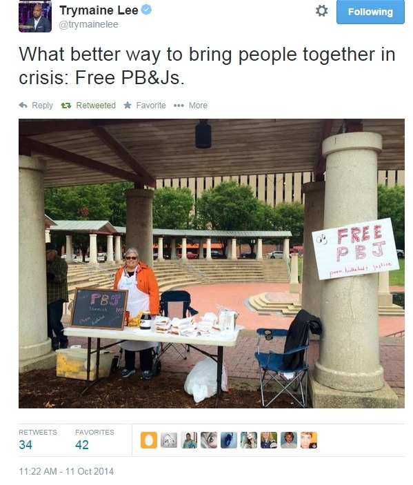 iwriteaboutfeminism:  Protesters gather before the march this afternoon in St. Louis.
