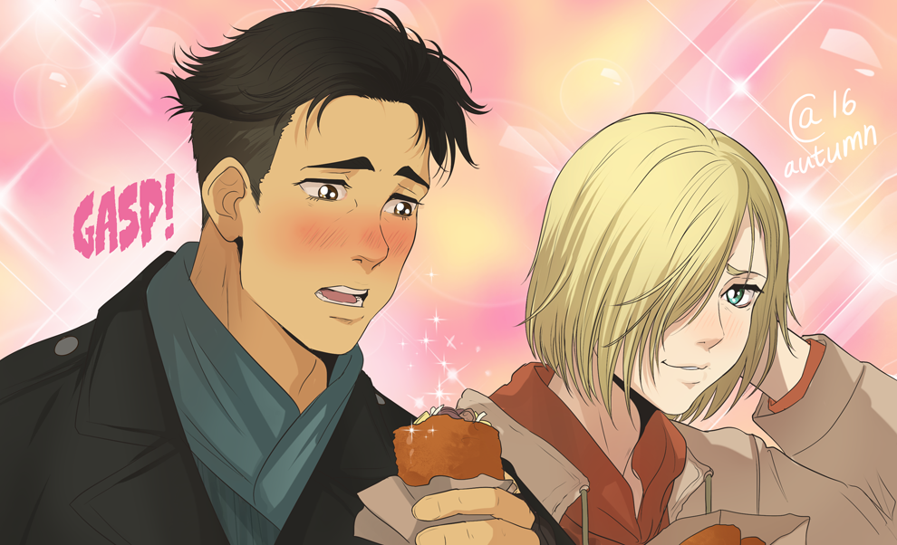 autumn-sacura:  To make up for sad picture yesterday, here is some cute Otabek and