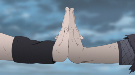 sasu-loves-naru: guys i know it’s been a while but can we please talk about sasuke using naruto’s hand to make signs mid-battle??? cause i really feel like this isn’t talked about enough 