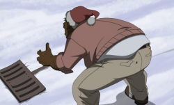 niftyp:geekfury25:A Huey Freeman ChristmasBeam on Santa head😂