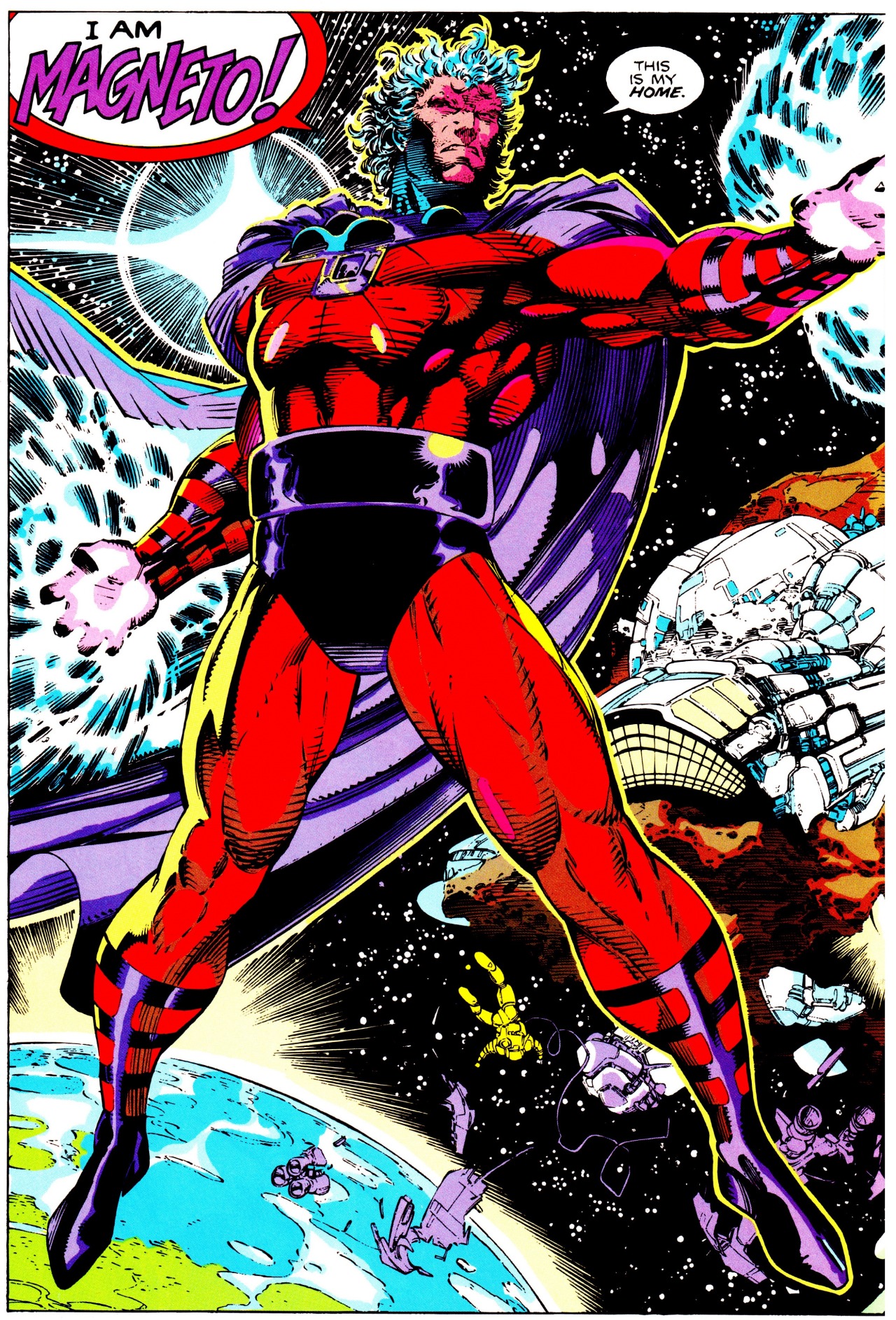 jthenr-comics-vault:  Magneto at Asteroid MX-MEN Vol.2 #1 (Oct. 1991)Art by Jim Lee
