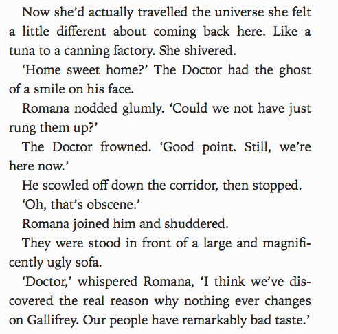 rassilon-imprimatur:Guys I have a new favorite Doctor Who book