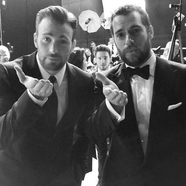 ramblingsofacuriousfangirl:Our two delicious men together in the same room.  Chris