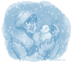 
Young Leif, from , having a rare and precious moment of “fun in the snow