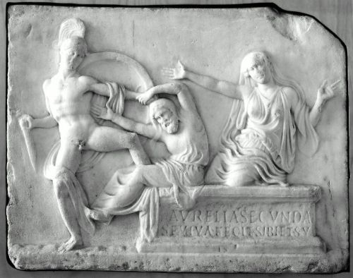 Marble relief with the death of PriamGreco-Roman, Hellenistic or Early Imperial Period, c. 50 B.C. t