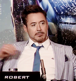 thescienceofjohnlock:  jeza-red:  superlamps: [x]  he is God’s gift  never seen an actor having so much fun via being basically himself.   RDJ basking in the adoration. 