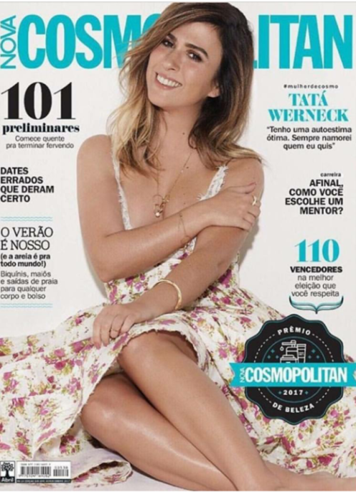 Cosmopolitan - Novembro 2017 - Tata Werneck
Sucesso absoluto com seu Lady Night, Tata faz uma bela capa da Cosmo.