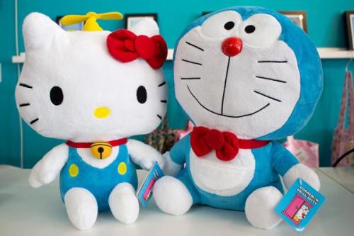 A special collaboration from Japan!Hello Kitty x Doraemon. ❤️Plush available online at JapanLA.com &