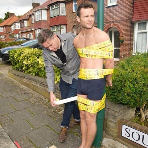 malecelebunderwear:  Where do I apply for this guy’s job?