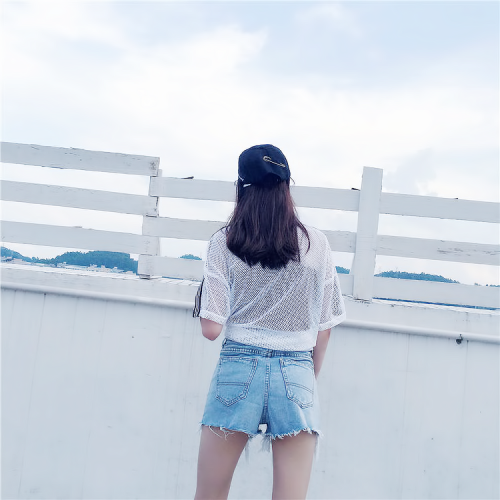 liliest:distressed denim shorts