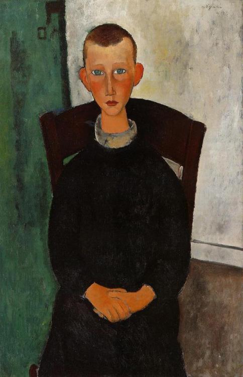 artist-modigliani: The Caretaker’s Son, 1918, Amedeo ModiglianiSize: 92x60 cmMedium: oil on ca