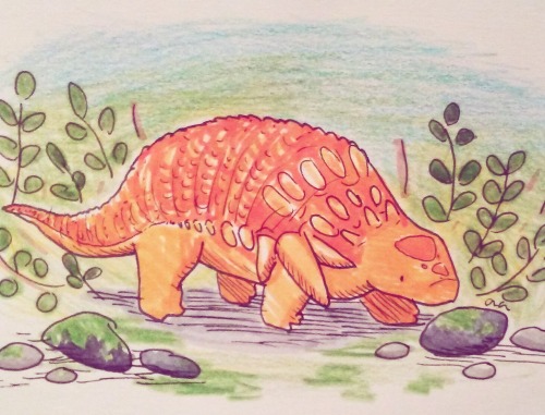 I post a new dinosaur on my instagram (@arty.al) every friday. Here is a panoplosaurus wishing you a