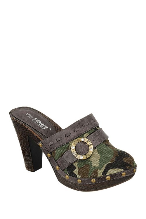 High Heels Blog camouflage-style: Army Mules via Tumblr