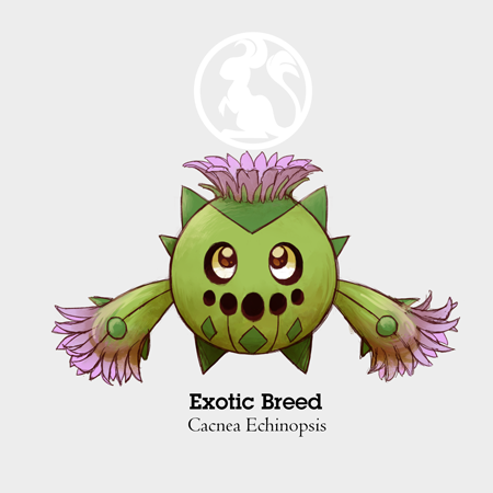 eleanart-approved:  Cacnea Variations/SubspeciesWhen I finally figured that the little crown of this pokemon is actually supposed to be a FLOWER, I just HAD to make these. Took me way too long to find the time to finish them…The original sketch was