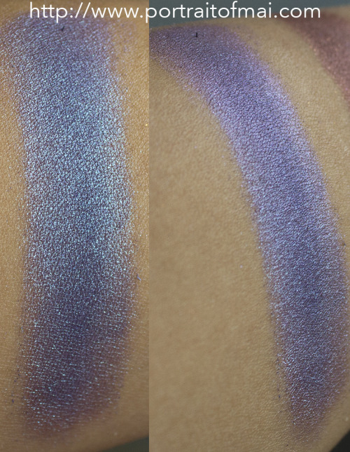 Fyrinnae&rsquo;s Arcane Magic Eyeshadow in Faerie Glamour. It usually looks like a purple with an aq