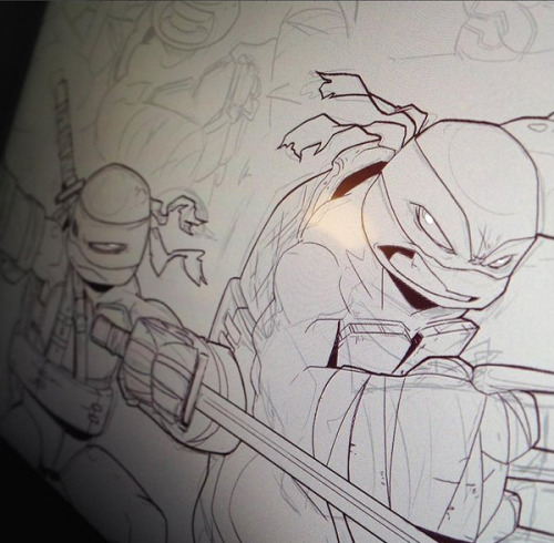 Hoping to have time to finish this new tmnt poster some time this year! So busy! 