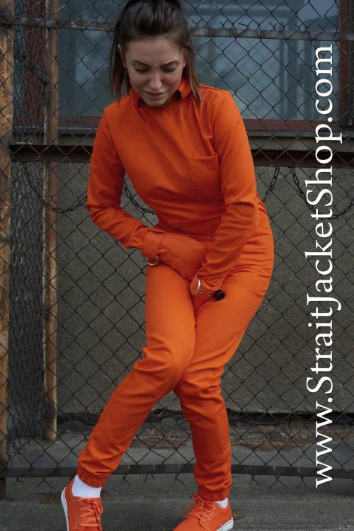 Prisoner Orange Jumpsuit with Neck Collar are available in our shop!www.StraitJacketShop.comWill wor