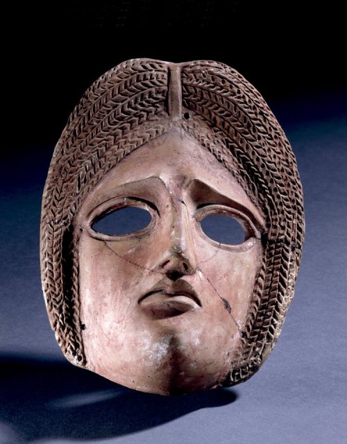 ancientpeoples:Terracotta Tragic Mask 1st-2nd Century AD Roman (Source: The British Museum) 