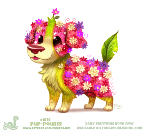 cryptid-creations: Daily Paint 1866# Pup-Pourri~*Boxing Day Special*~FREE print with a copy of Daily