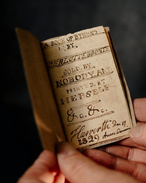 centuriespast:A miniature book made by Charlotte Brontë at age 13, one of more than two dozen she cr
