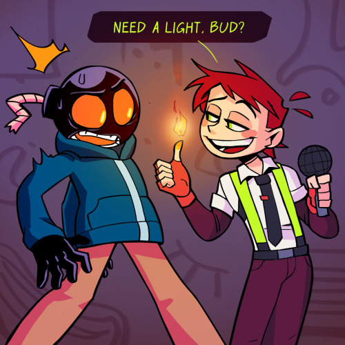  Whitty from #fridaynightfunkinmod & Frank from #fireforhirecomic Cross over :D FNF x FFH <3 