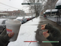 wedidnotintendtocauseoffense:  The Elder Scrolls: Bostonian Winters Coffee is as essential to braving a bitter winter in Boston as potions and dragon’s bone in great mountains of Skyrim. &ldquo;I used to drink as much caffeine as you…&rdquo; 