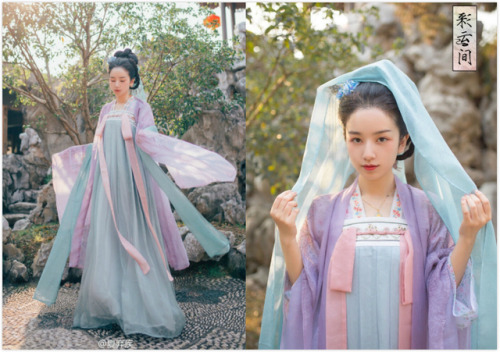 changan-moon: traditional chinese hanfu by 彩云间汉服. photo by 夏弃疾_. This collection features waist-high