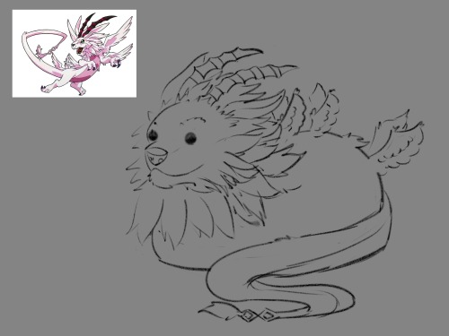Some Sticker Design Concepts Of My Fav Digimon!!! (its Magnadramon) I Just Like Loafifying Digimon!