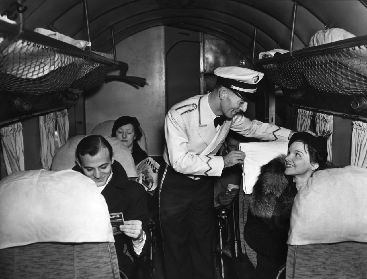 wehadfacesthen:  predecessors: One of the first male stewards on a domestic airline