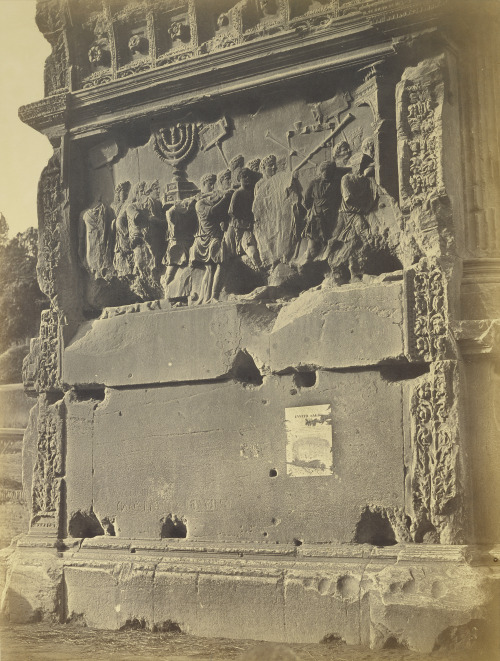 Interior of the Arch of Titus by Robert Macpherson. Scottish, 1850s. Albumen silver print. Getty Mus