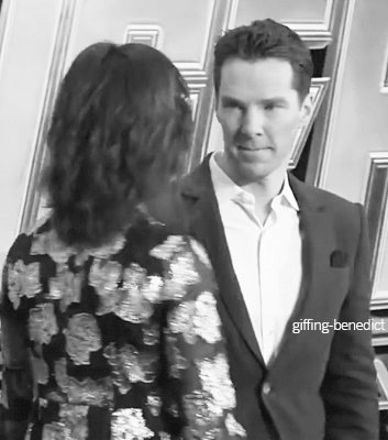 giffing-benedict:~ Benedict and Sophie. Avengers Infinity War premiere arrivals. 2018. ~[April 10 - 