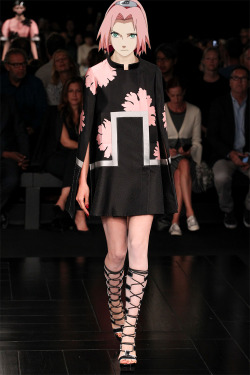 narutoxfashion:  Sakura Haruno (春野サクラ) in Alexander McQueen Spring-Summer 2015