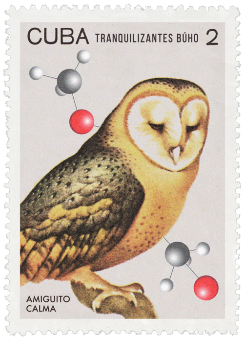 skeleton-zone-192000:spoopyhyperzephyrian:campave:liartownusa:Owl Tranquilizer Stamps, 1980-2007@spo