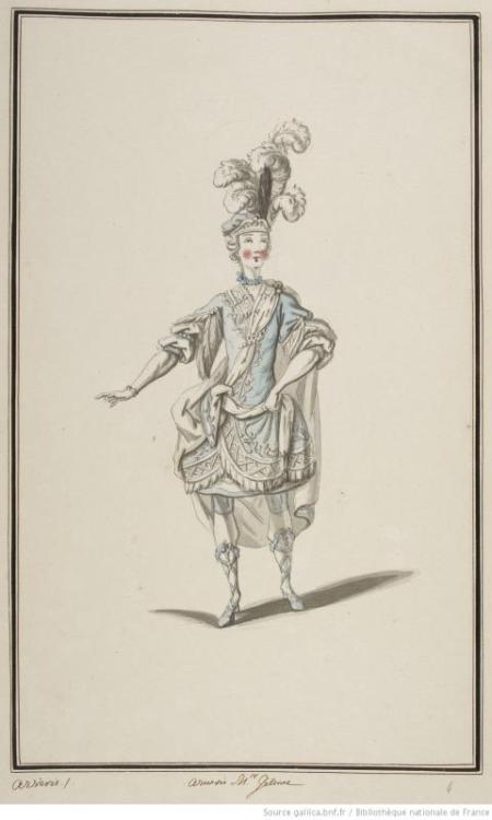 Costumes for the ballet “Arvéris, Festes Hymen and Love” by Louis Rene Boquet, 1762