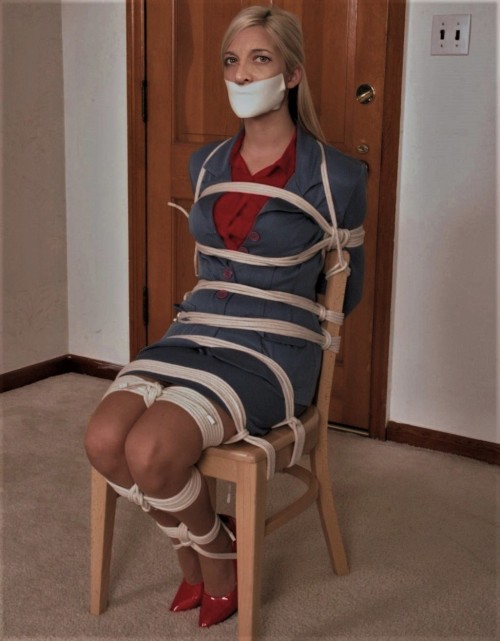 bondagehedgehog:  silviasouza:#crossdresser #pantyhose #high heels #tied #gagged Photomanipulation from my Tumblr friend silviasouza.tumblr.com