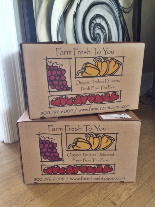 EXCITEMENT!!! I love getting these amazing boxes of #local and #organic fruits and veggies!!!