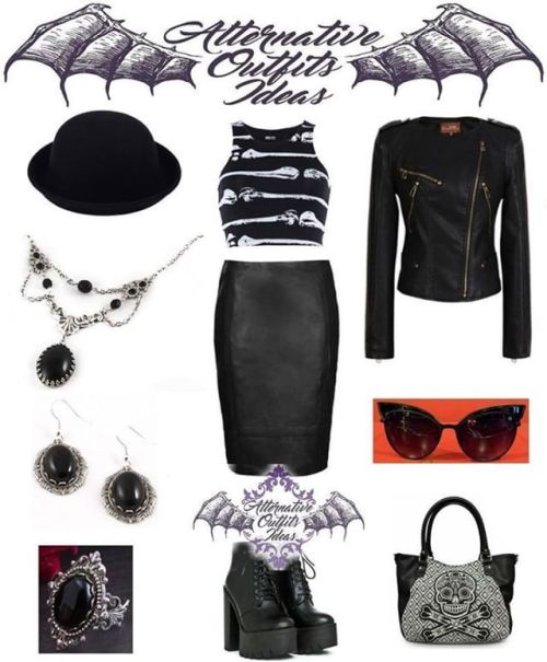 Another amazing collage by @alternative.outfits.ideas Featuring 3 Nocturne pieces in this urban witc