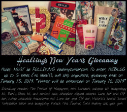 healiing:  Must be following healiing.tumblr.com to enter!! 