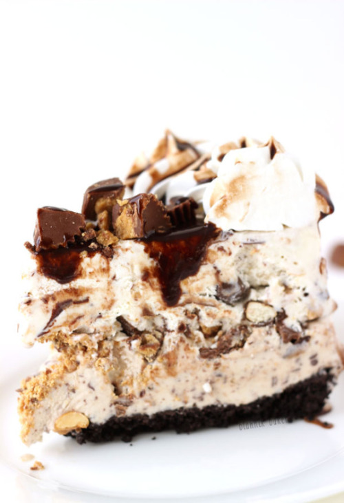 foodierecipes2016:foodsforus:Peanut Butter Chocolate Ice Cream Cake Submit your recipes to Tasty Gal