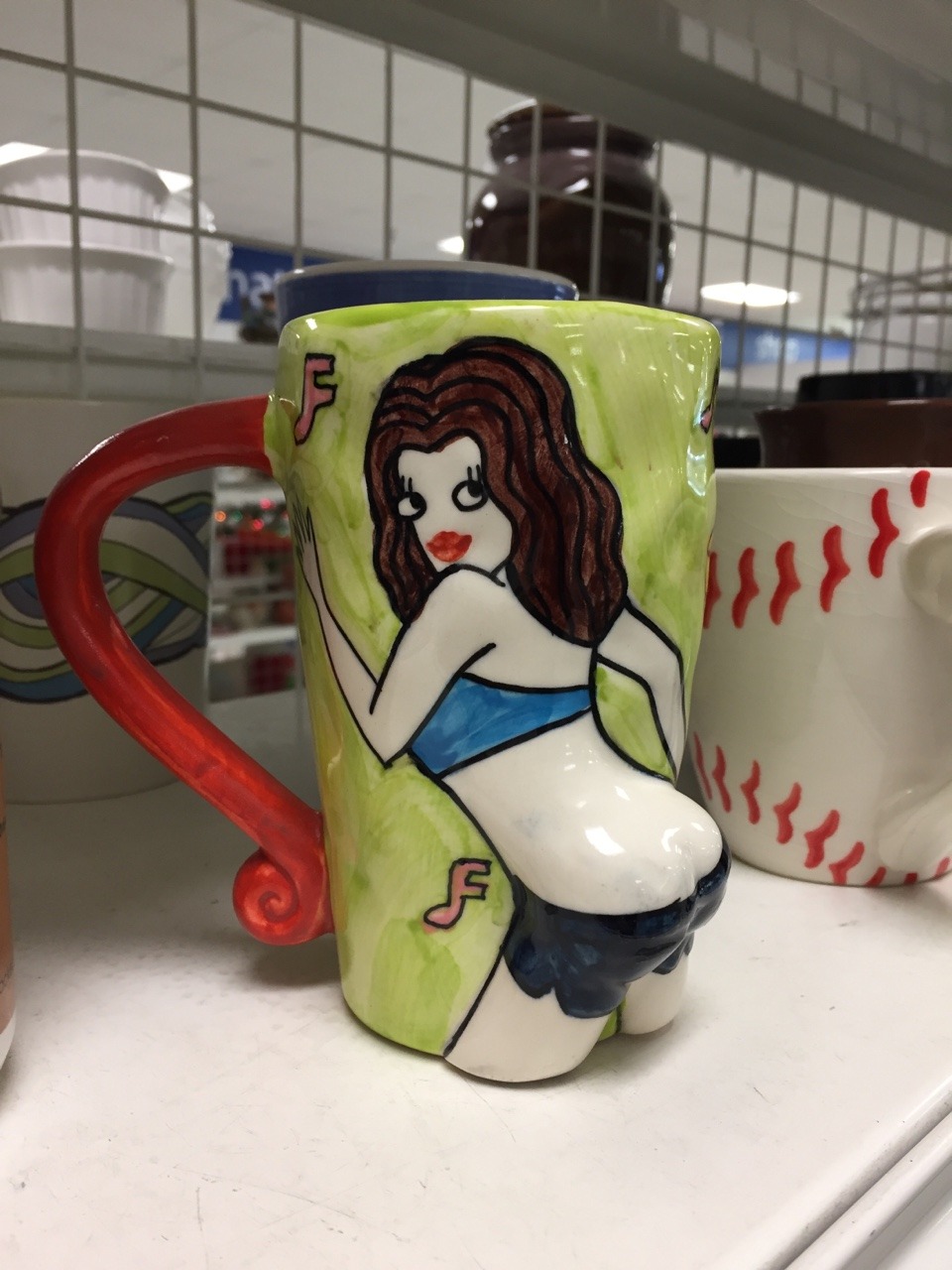 shiftythrifting:  Found in a Goodwill in Kansas. It caught me off guard tbh.