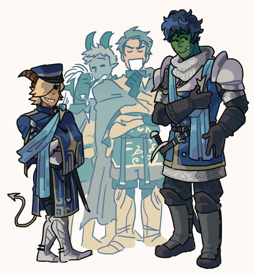 chipchopclipclop:dnd art dump of some friendly npcs enjoying the fancy ball that the players went to