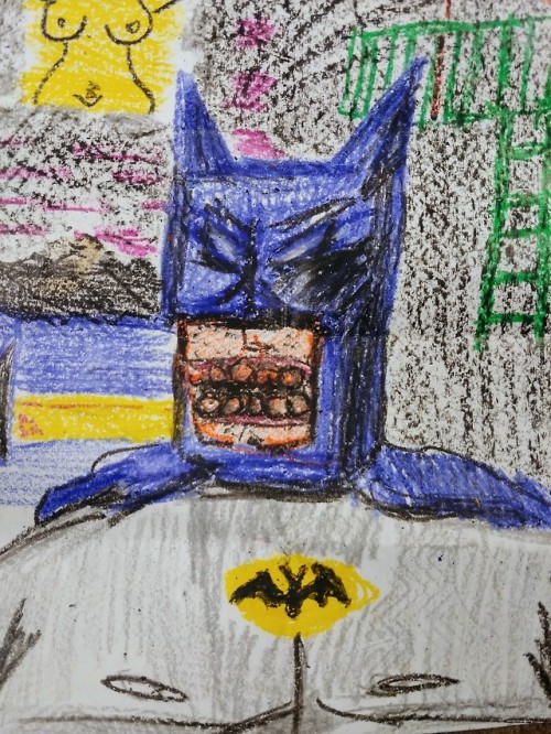 dogfade:Batman Crayon on Paper
