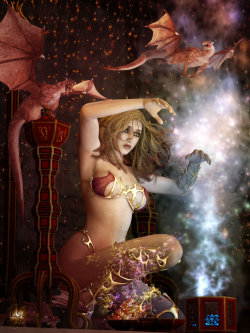 fantasy-scifi:  Spellcaster, Red Fantasy